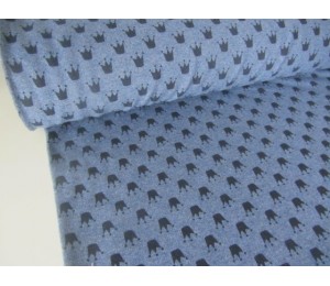 French Terry - Kronen flieder meliert